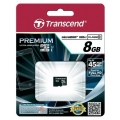 MicroSD  8GB  Transcend Class 10 UHS-I 300x без адаптера